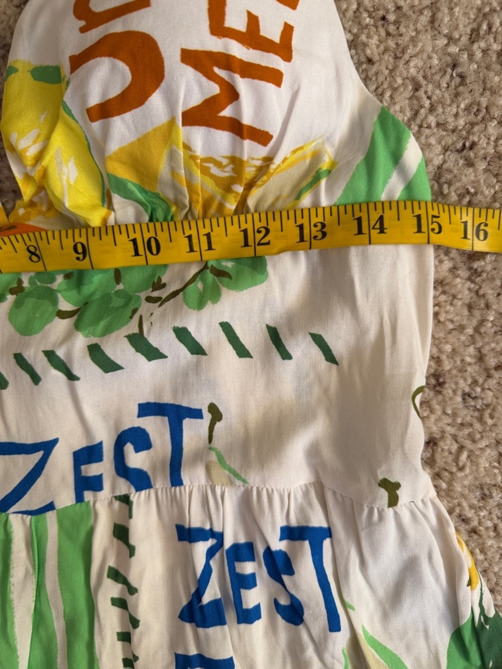 Stitch Fusion Rayon halter Lemon Print Maxi Dress size XL NWT - Picture 7 of 12